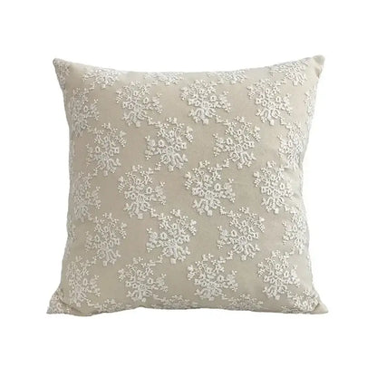 Boho beige & yellow linen cotton pillow cover living room decor