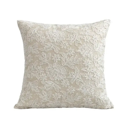 Boho beige & yellow linen cotton pillow cover living room decor