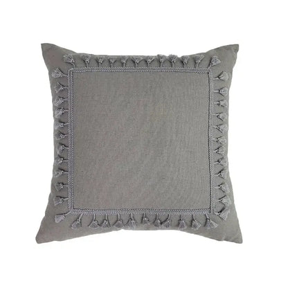 Boho beige & yellow linen cotton pillow cover living room decor