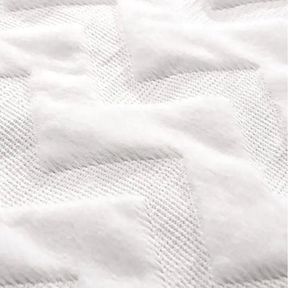 Boho chic white faux fur chevron pillow cover bedroom decor