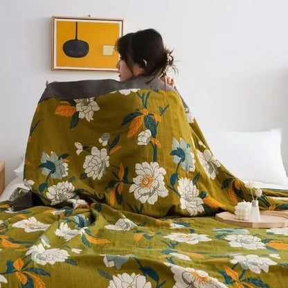 Boho cotton blanket patchwork geometric throw bedroom decor