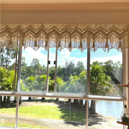 Boho cotton wove door curtain macrame tapestry bedroom decor