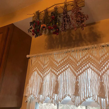 Boho cotton wove door curtain macrame tapestry bedroom decor