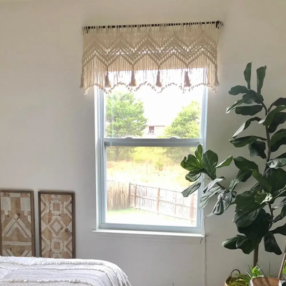 Boho cotton wove door curtain macrame tapestry bedroom decor