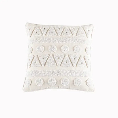 Boho cream cotton tassels cushion covers living room pillow case