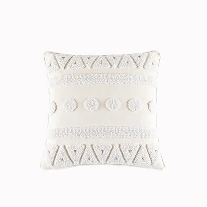 Boho cream cotton tassels cushion covers living room pillow case