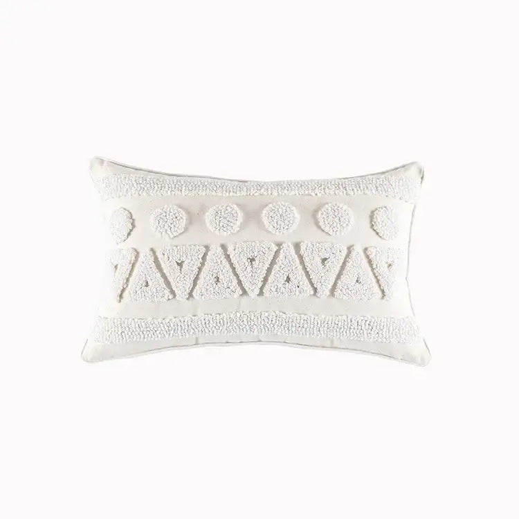 Boho cream cotton tassels cushion covers living room pillow case