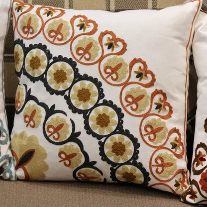 Boho ethnic flower elephant pillowcase pink & teal bedroom decor