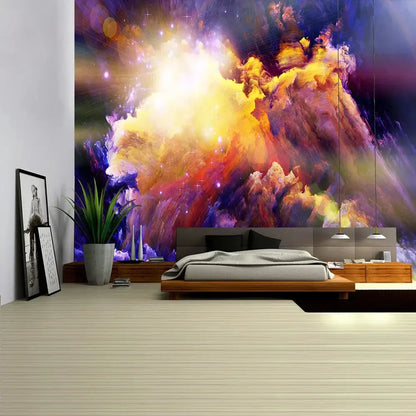 Boho galaxy psychedelic space tapestry bedroom cosmic wall decor