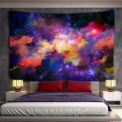 Boho galaxy psychedelic space tapestry bedroom cosmic wall decor