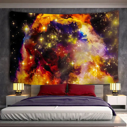 Boho galaxy psychedelic space tapestry bedroom cosmic wall decor