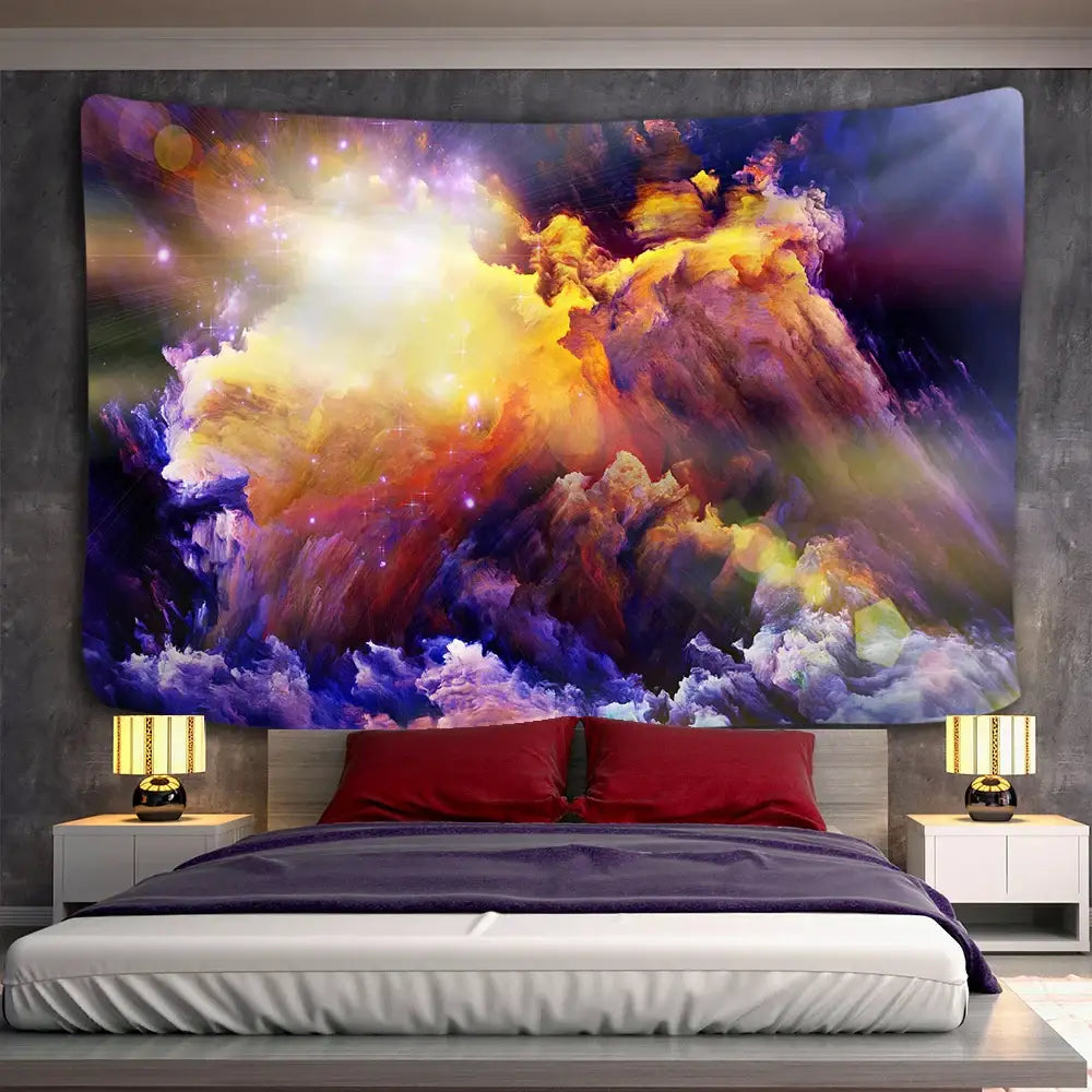 Boho galaxy psychedelic space tapestry bedroom cosmic wall decor