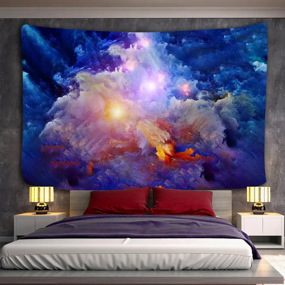 Boho galaxy psychedelic space tapestry bedroom cosmic wall decor