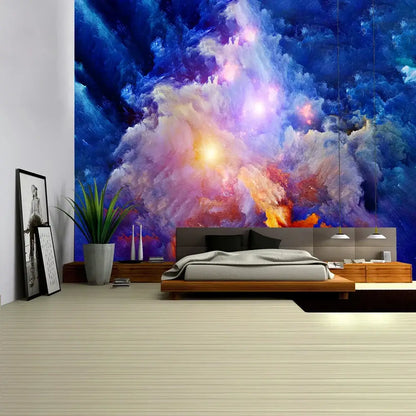 Boho galaxy psychedelic space tapestry bedroom cosmic wall decor