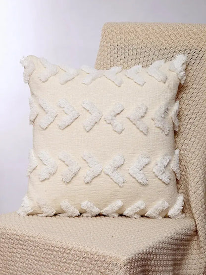 Boho geometric chenille embroidered pillow covers set living room