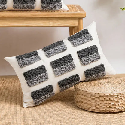 Boho geometric embroidery cushion cover living room throw pillow