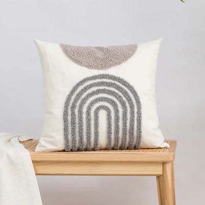 Boho geometric embroidery cushion cover living room throw pillow
