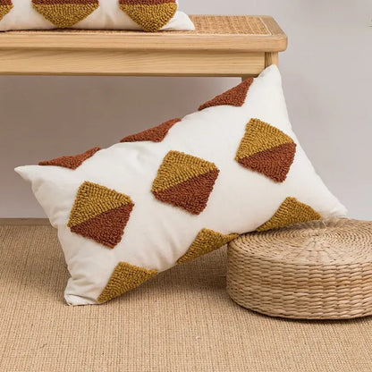 Boho geometric embroidery cushion cover living room throw pillow