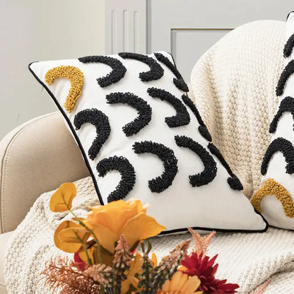 Boho geometric embroidery cushion cover living room throw pillow