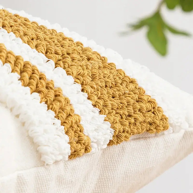 Boho geometric embroidery cushion cover living room throw pillow