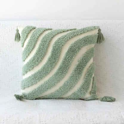 Boho geometric tufted cushion cover living room textured pillow case