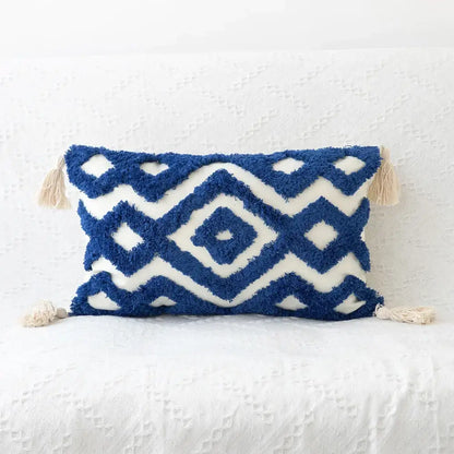 Boho geometric tufted cushion cover living room textured pillow case