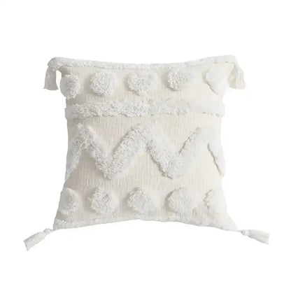 Boho geometric tufted tassel pillow cover living room set of 4