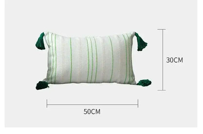 Boho geometric tufted tassel pillow cover living room set of 4