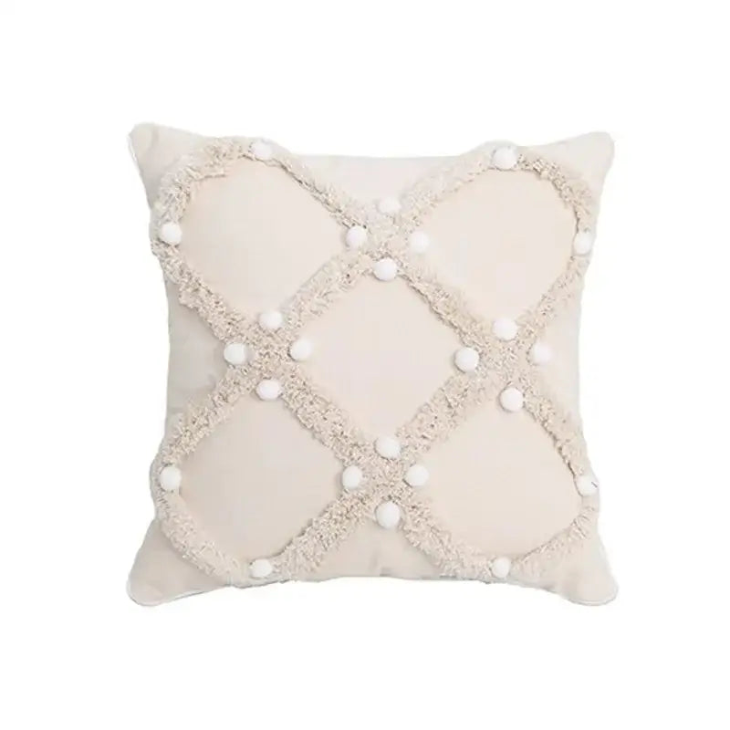 Boho geometric tufted tassel pillow cover living room set of 4
