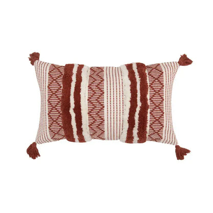 Boho jacquard cushion cover navy blue & mustard yellow living room