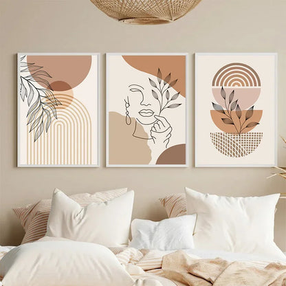 DecorBites™ Boho Light Canvas Wall Art - Nordic Minimalist