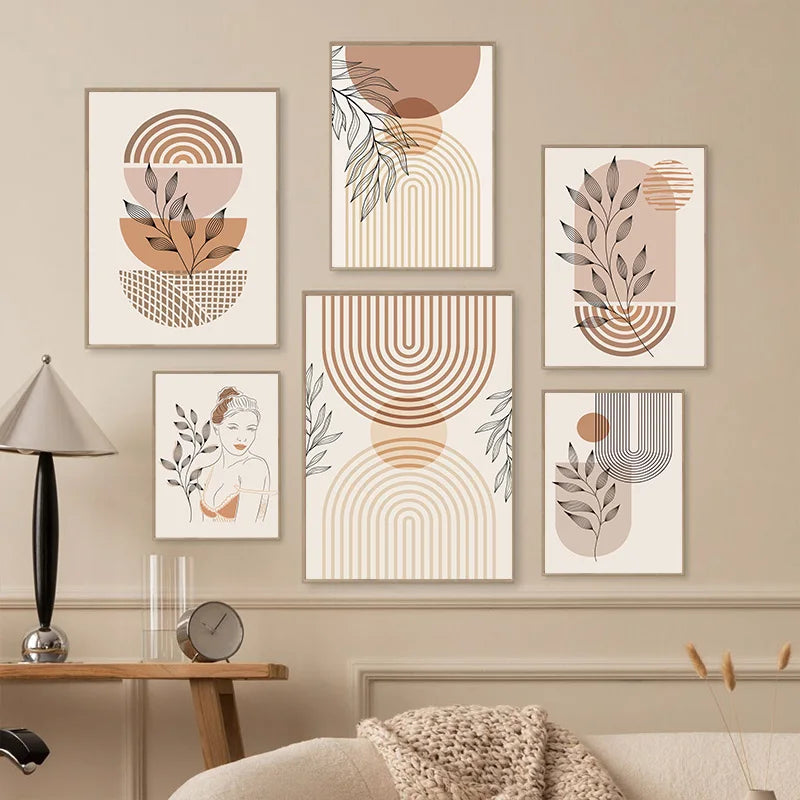 DecorBites™ Boho Light Canvas Wall Art - Nordic Minimalist