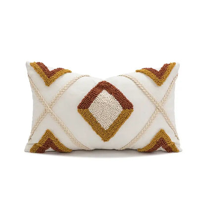 Boho loop tufted geometric pillow cover bedroom tassel cushion