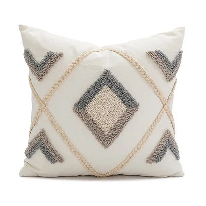 Boho loop tufted geometric pillow cover bedroom tassel cushion