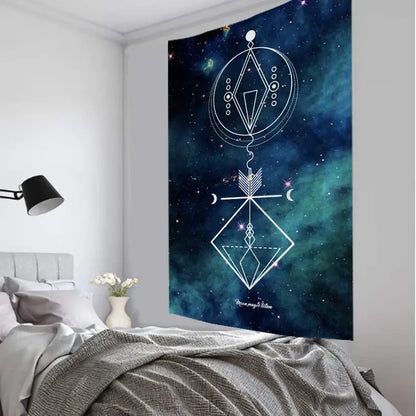 Boho mandala tapestry cosmic dreamcatcher wall hanging bedroom decor