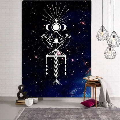 Boho mandala tapestry cosmic dreamcatcher wall hanging bedroom decor
