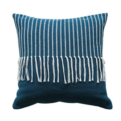 Boho moroccan fringed pillowcase set earthy tones living room decor