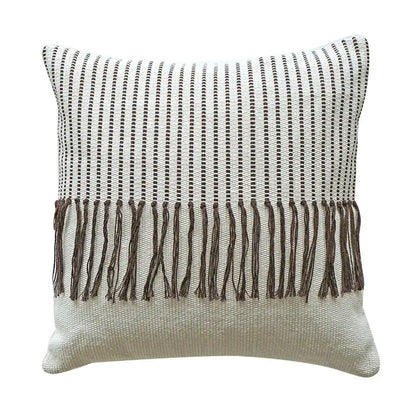 Boho moroccan fringed pillowcase set earthy tones living room decor