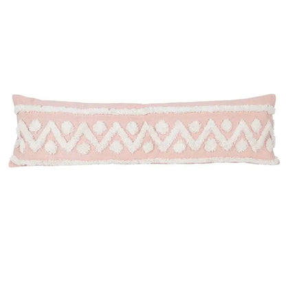 Boho pink geometric tufted pillow covers pink & white bedroom decor