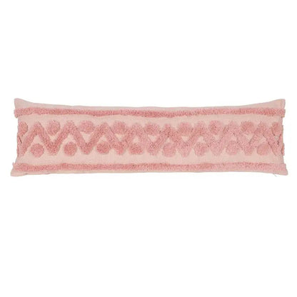 Boho pink geometric tufted pillow covers pink & white bedroom decor