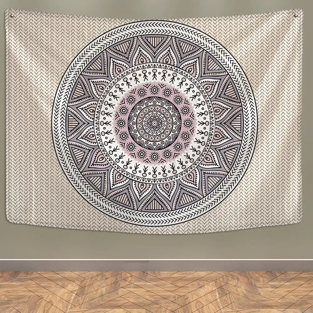 Boho rainbow indian mandala wall hanging bedroom lace tapestry
