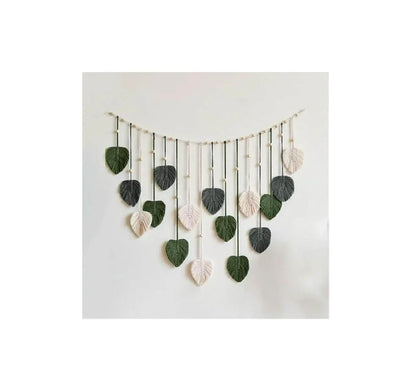 DecorBites™ Boho Style Handmade Tapestry, Room Photo Leaves Wall Decoration Wall Hanging Tapestry For Living Room Office Home Decor