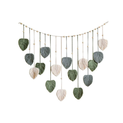 DecorBites™ Boho Style Handmade Tapestry, Room Photo Leaves Wall Decoration Wall Hanging Tapestry For Living Room Office Home Decor