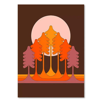 DecorBites™ Boho Sunset Art Prints for Living Room