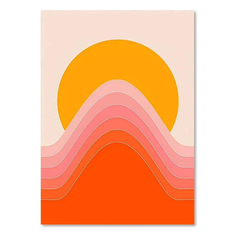 DecorBites™ Boho Sunset Art Prints for Living Room