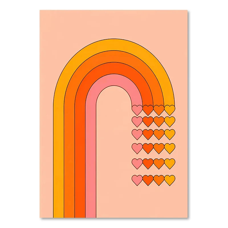 DecorBites™ Boho Sunset Rainbow Art Prints - Canvas Wall Decor