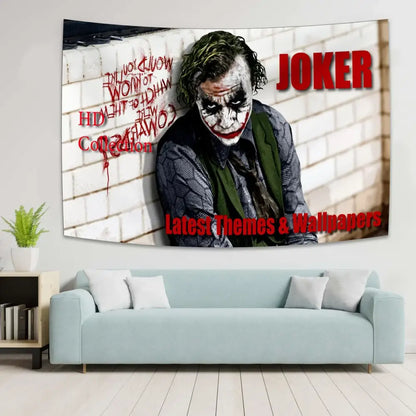 Boho white and red joker tapestry bedroom tarot wall art