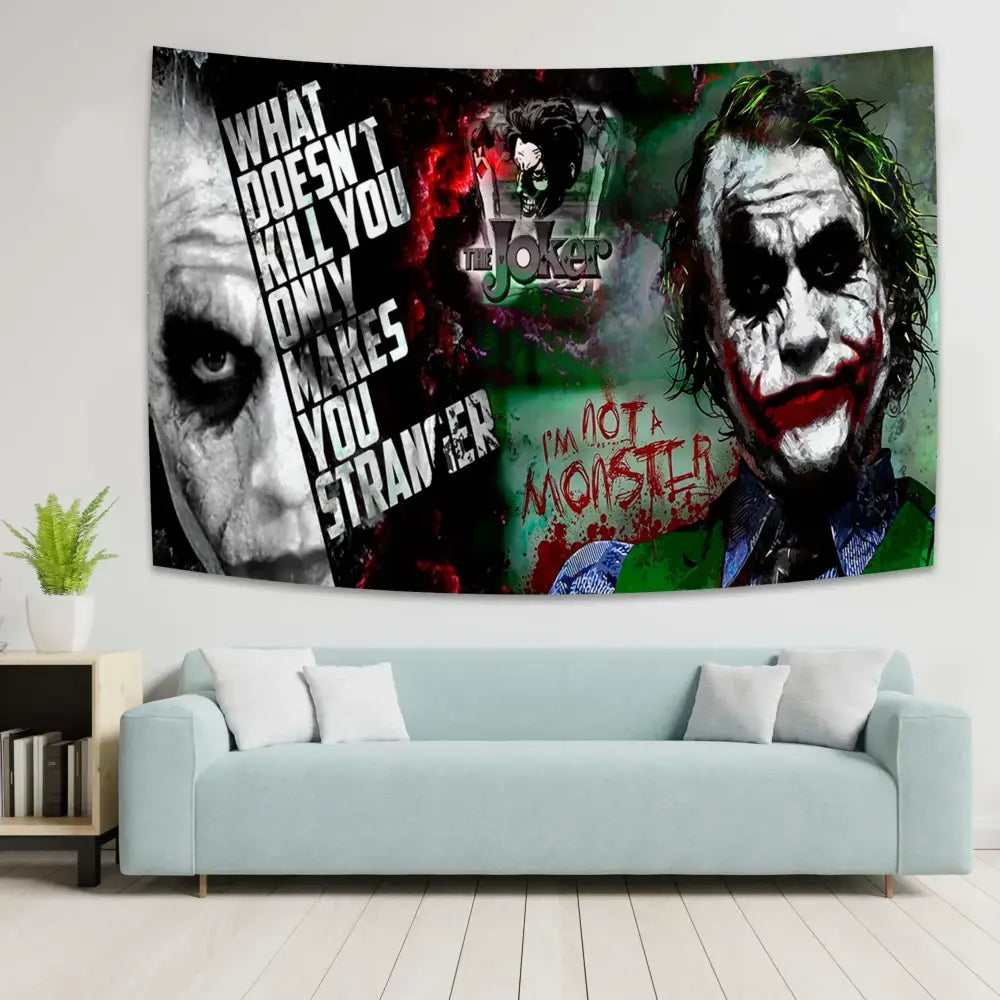 Boho white and red joker tapestry bedroom tarot wall art