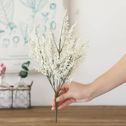 Boho wicker basket with pink & white forever dancing grass