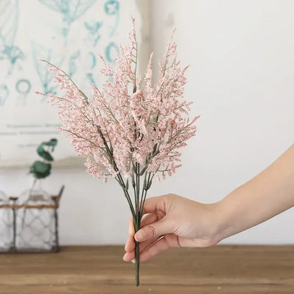 Boho wicker basket with pink & white forever dancing grass